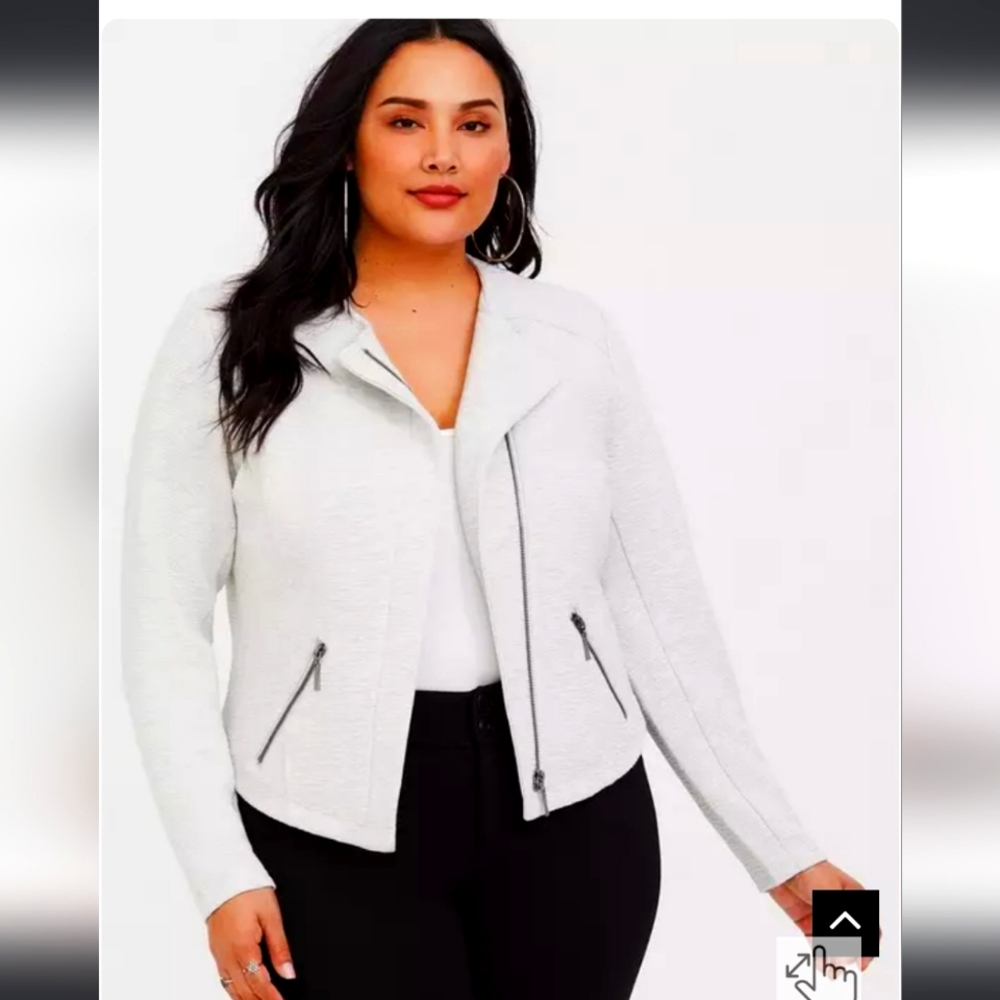NBW moto-inspired fit textured knit jacket